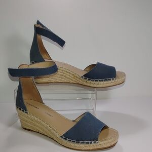 Rockport Women's Navy Espadrille Wedge Sandals